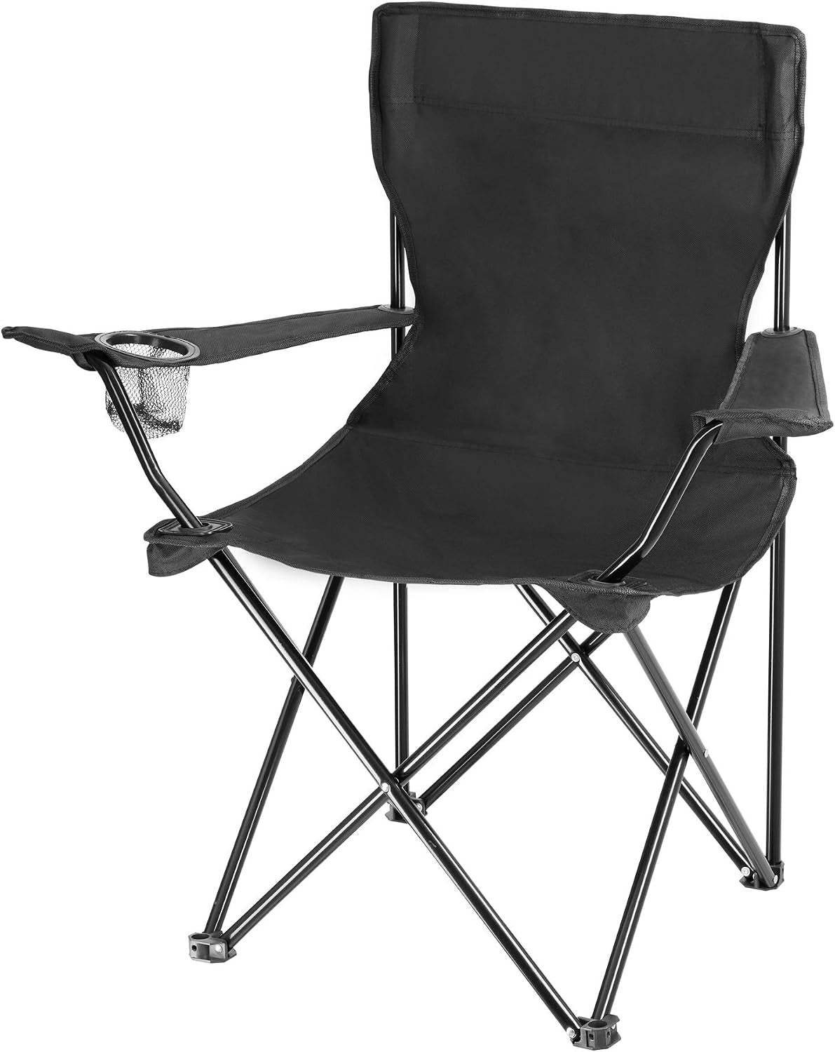 ® Chaises De Camping Pliables, Lot De 2, Chaise De Plage 80 X 48 X 84,5 Cm, Fauteuil Pliable Ultra Léger, Porte-Boisson Et Sac De Transport, Rembourrage En Mousse, Pique-Nique, Camping, Plage