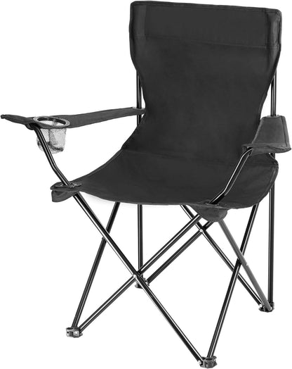 ® Chaises De Camping Pliables, Lot De 2, Chaise De Plage 80 X 48 X 84,5 Cm, Fauteuil Pliable Ultra Léger, Porte-Boisson Et Sac De Transport, Rembourrage En Mousse, Pique-Nique, Camping, Plage